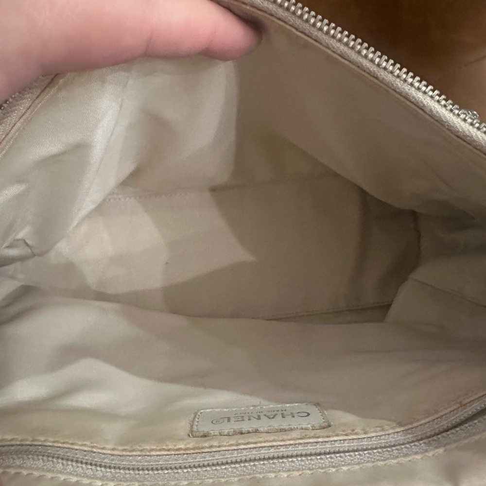 CHANEL Beige Backpack with Iconic Pattern - image 6